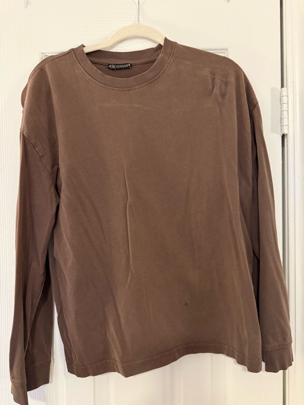 Zara Brown Long Sleeve Tee | Size M